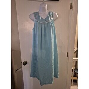 Vtg 60s Aristocraft Baby Blue Nightgown L Lace